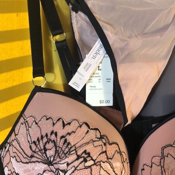 Flirty Push-Up Babydoll Lingerie - Auden - Ice Rose size large - Picture 5 of 7